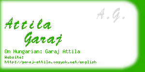 attila garaj business card